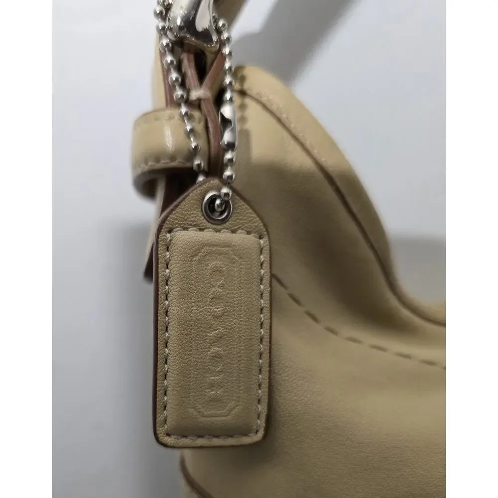 Vintage Coach Y2K Beige Leather Soho Hobo Shoulder Bag 9541 - Picture 3 of 15